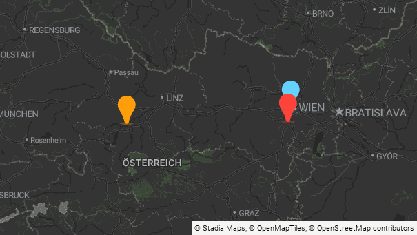 Map of company locations
