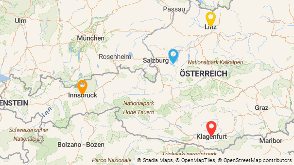 Map of company locations
