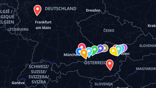 Map of company locations