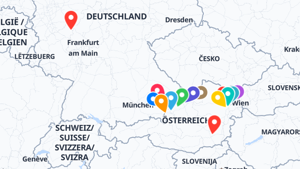 Map of company locations