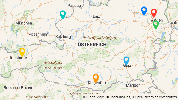 Map of company locations