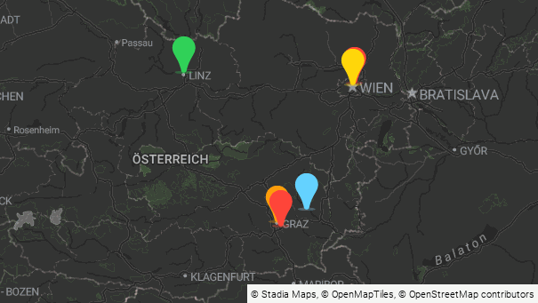 Map of company locations