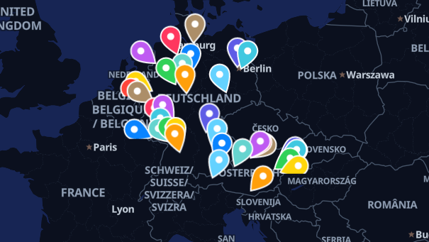 Map of company locations
