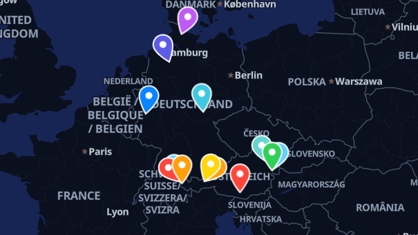 Map of company locations