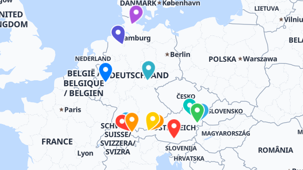 Map of company locations