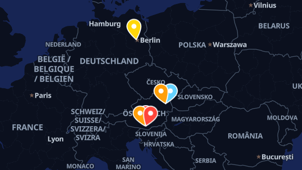 Map of company locations