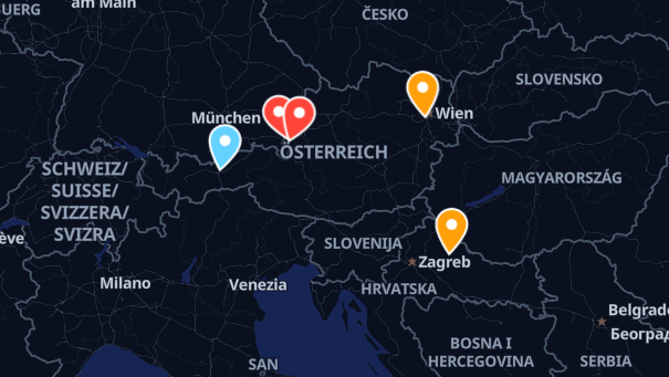 Map of company locations