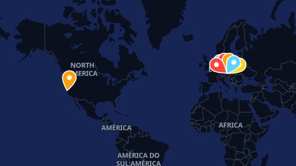 Map of company locations