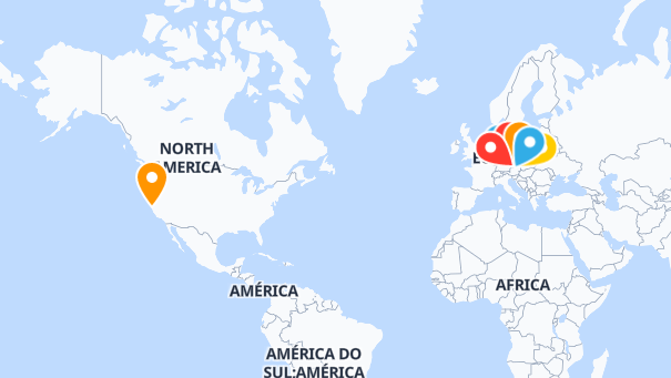 Map of company locations