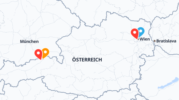 Map of company locations