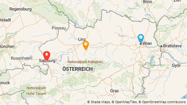 Map of company locations