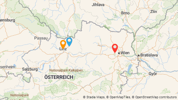 Map of company locations