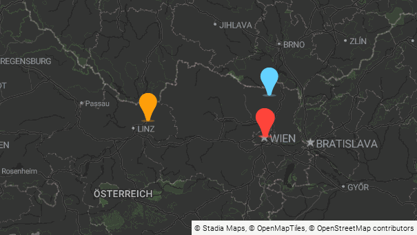 Map of company locations