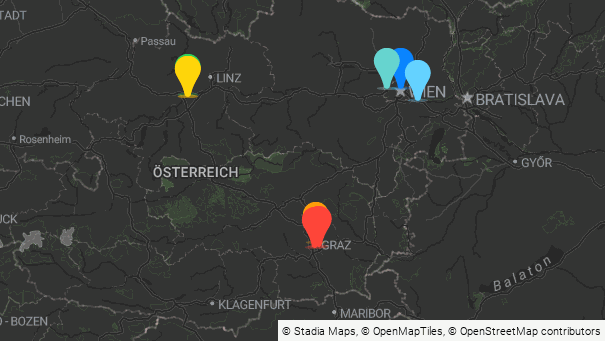 Map of company locations