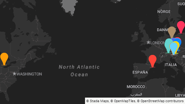 Map of company locations