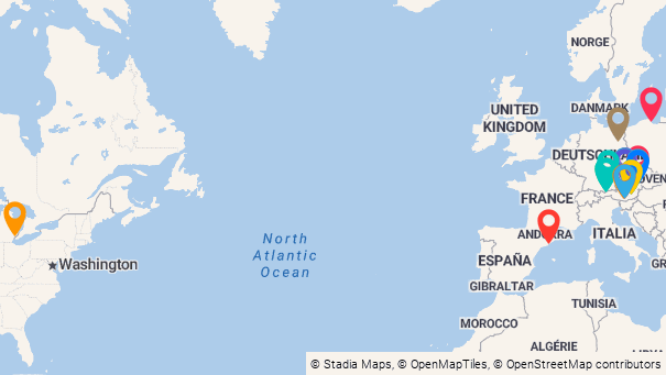 Map of company locations