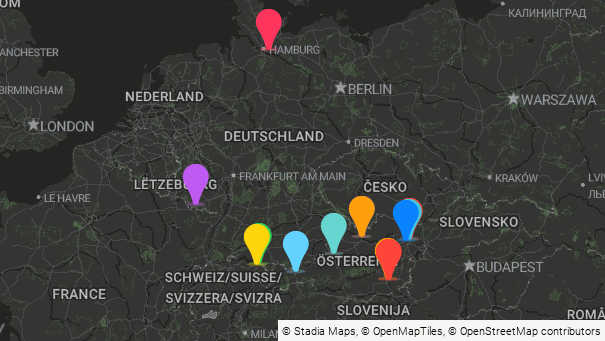 Map of company locations
