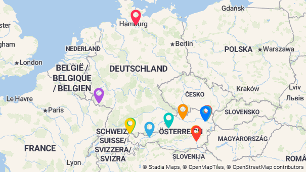 Map of company locations