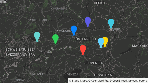 Map of company locations
