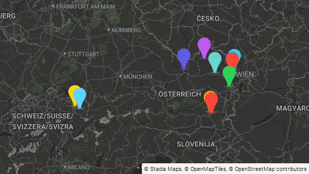 Map of company locations