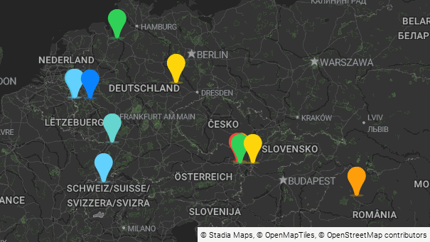 Map of company locations