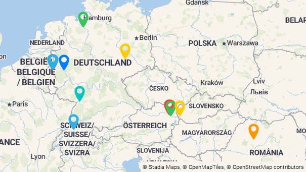 Map of company locations