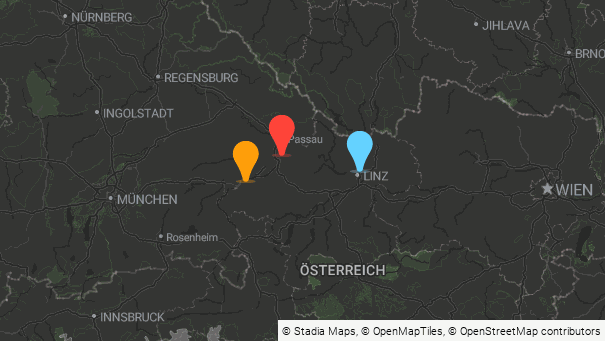 Map of company locations