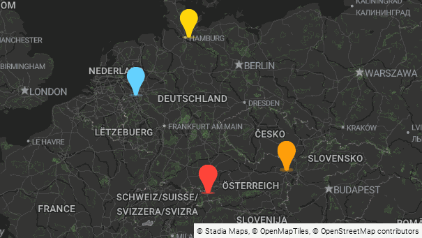 Map of company locations