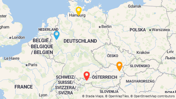 Map of company locations