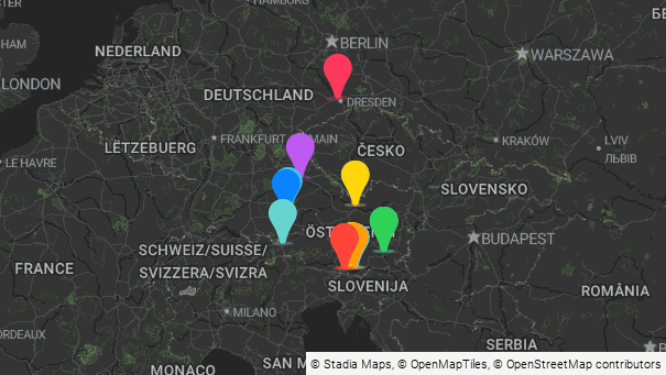 Map of company locations