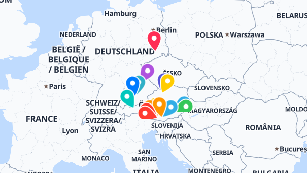 Map of company locations