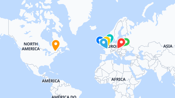 Map of company locations