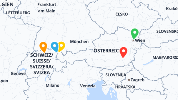 Map of company locations