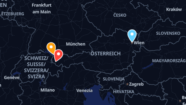 Map of company locations
