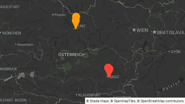 Map of company locations