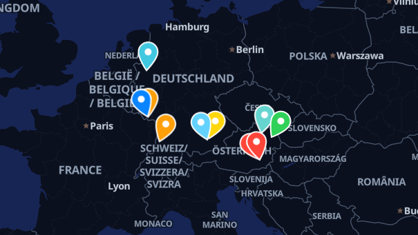 Map of company locations