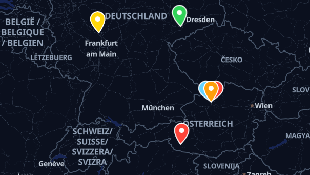 Map of company locations