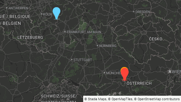 Map of company locations