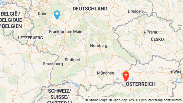 Map of company locations