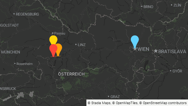 Map of company locations