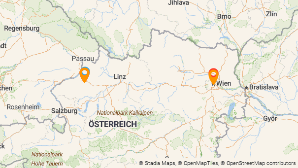 Map of company locations