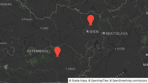 Map of company locations