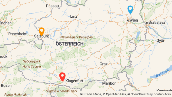 Map of company locations