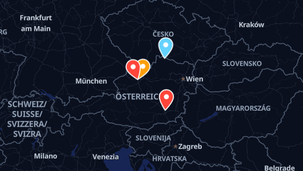 Map of company locations
