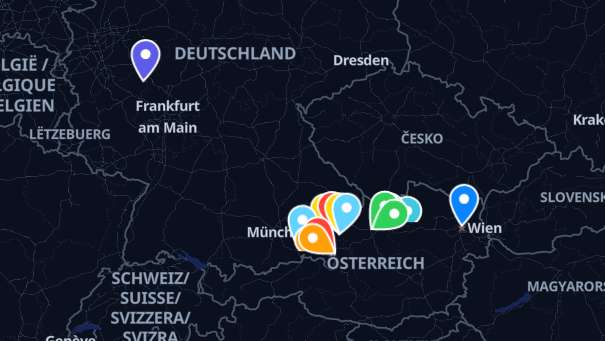 Map of company locations