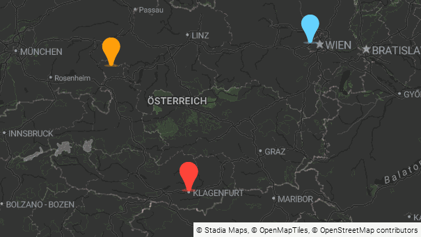 Map of company locations
