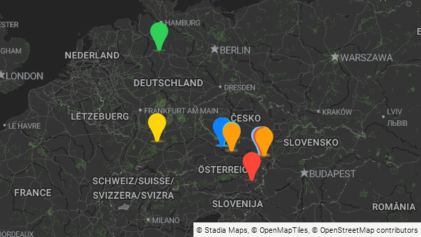 Map of company locations