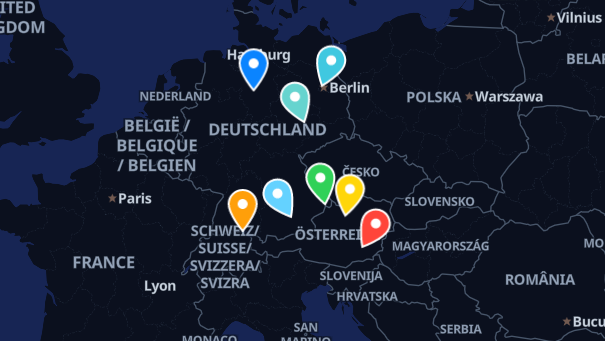 Map of company locations