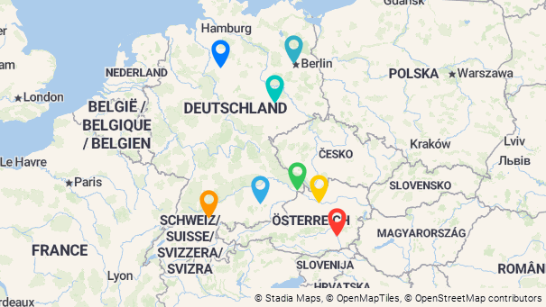 Map of company locations