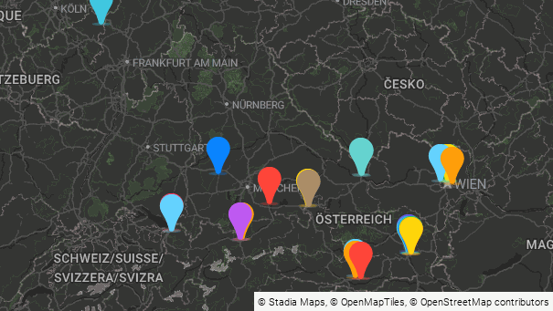 Map of company locations